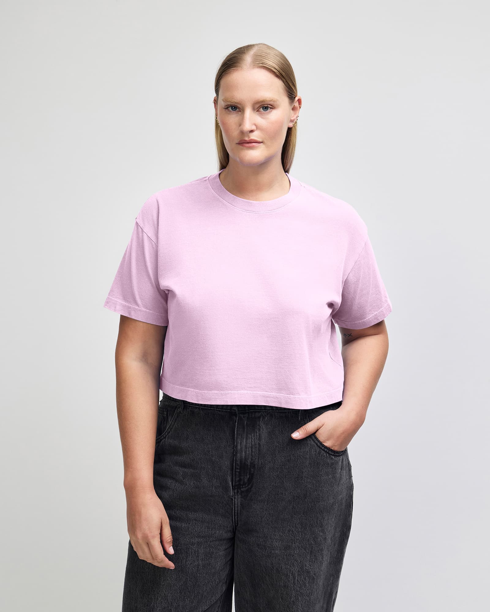 American Apparel Heavyweight Cotton Women's Garment Dyed Crop Boxy T-Shirt GI-1302GD