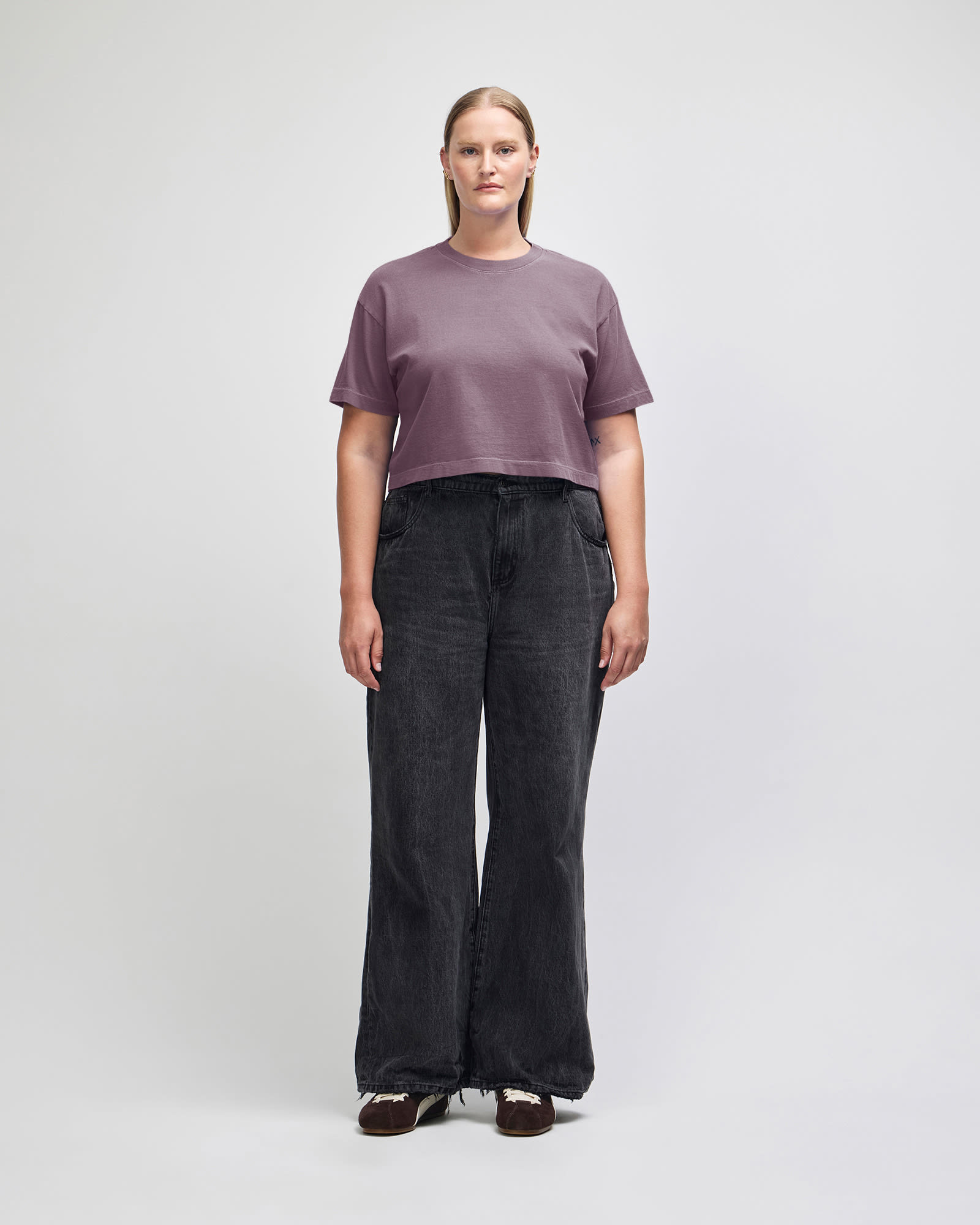 American Apparel Heavyweight Cotton Women's Garment Dyed Crop Boxy T-Shirt GI-1302GD