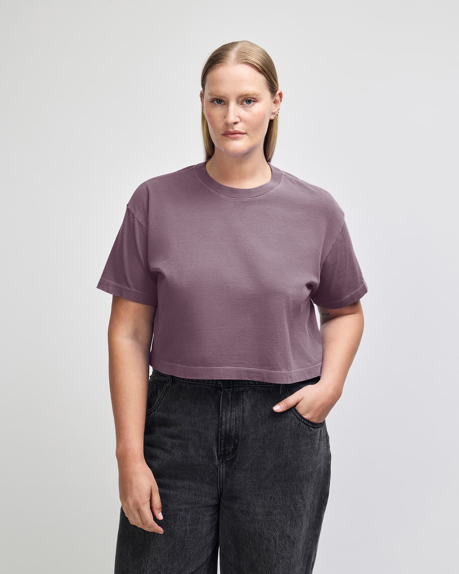 American Apparel Heavyweight Cotton Women's Garment Dyed Crop Boxy T-Shirt GI-1302GD