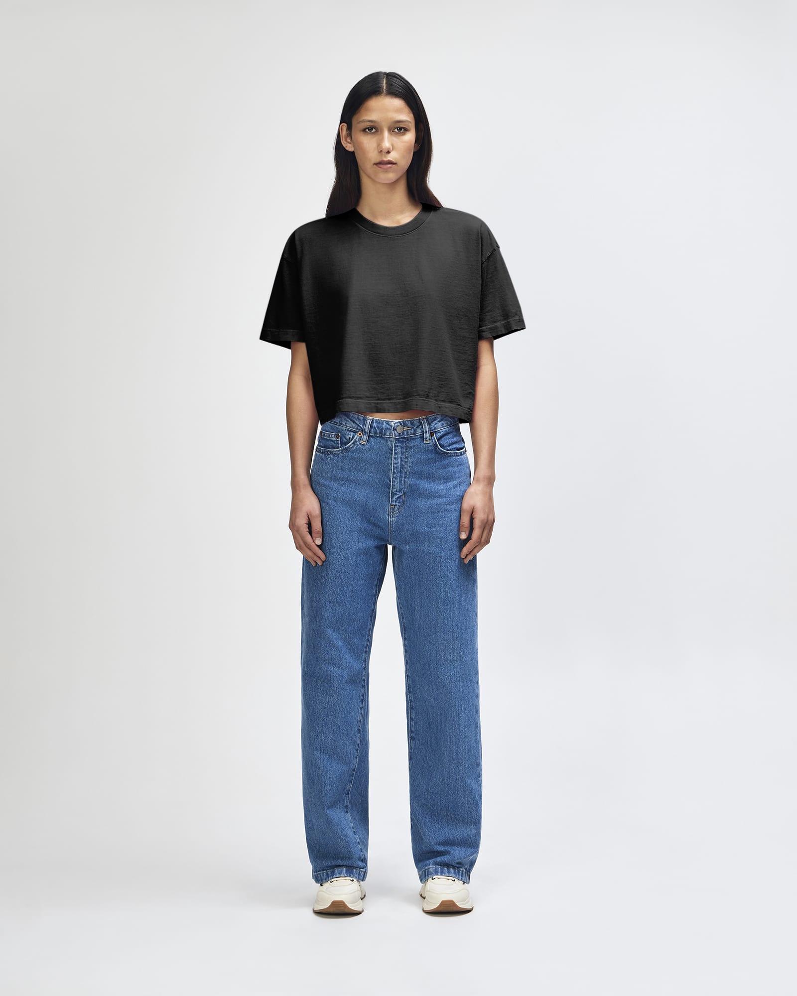 American Apparel Heavyweight Cotton Women's Garment Dyed Crop Boxy T-Shirt GI-1302GD