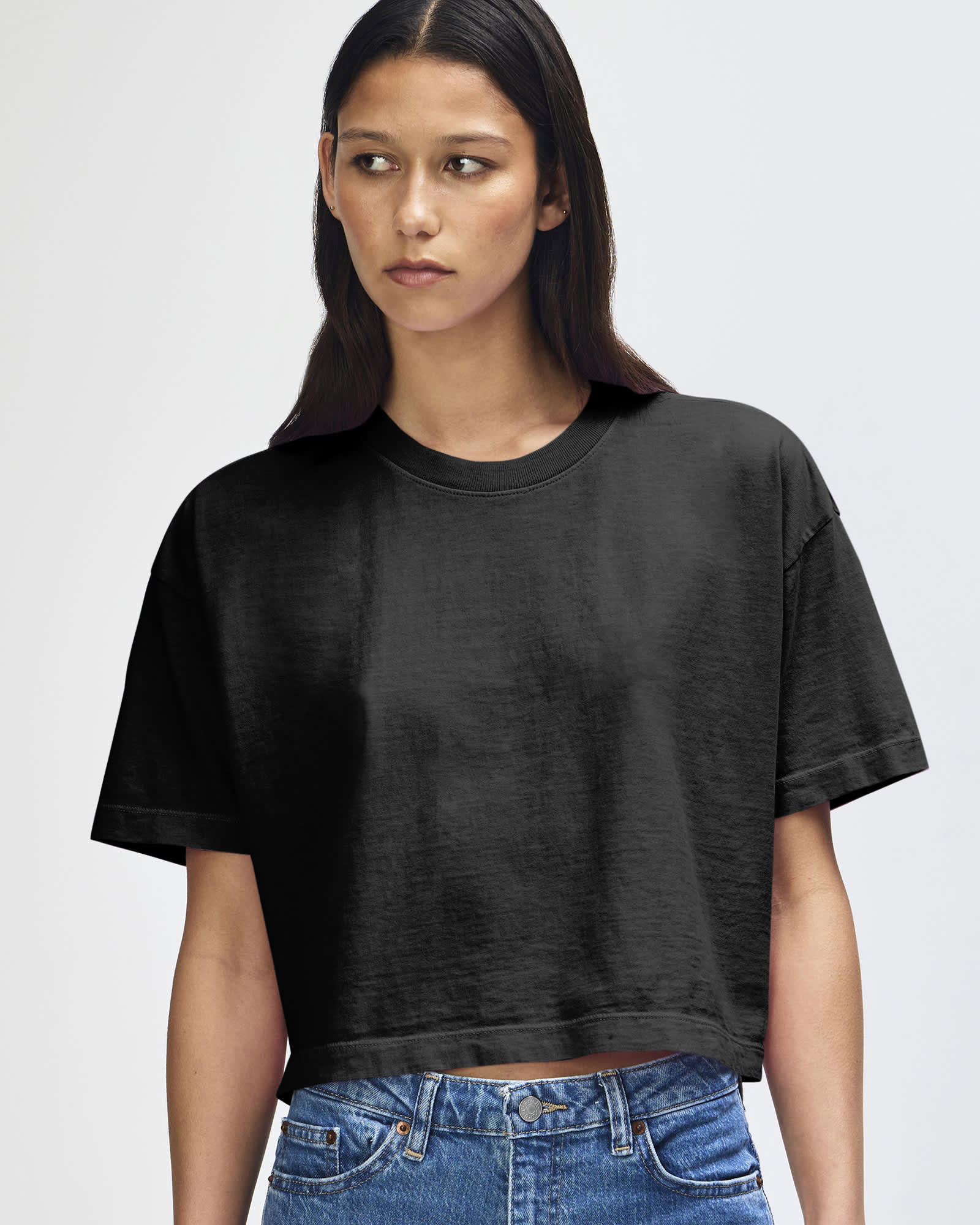 American Apparel Heavyweight Cotton Women's Garment Dyed Crop Boxy T-Shirt GI-1302GD