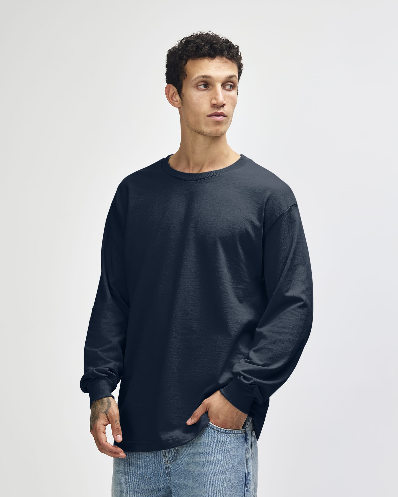 American Apparel Heavyweight Cotton Unisex Long Sleeve T-Shirt GI-1304