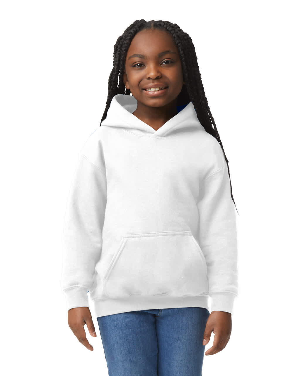 Gildan Heavy Blend Youth Hooded Sweatshirt - 18500B Image White