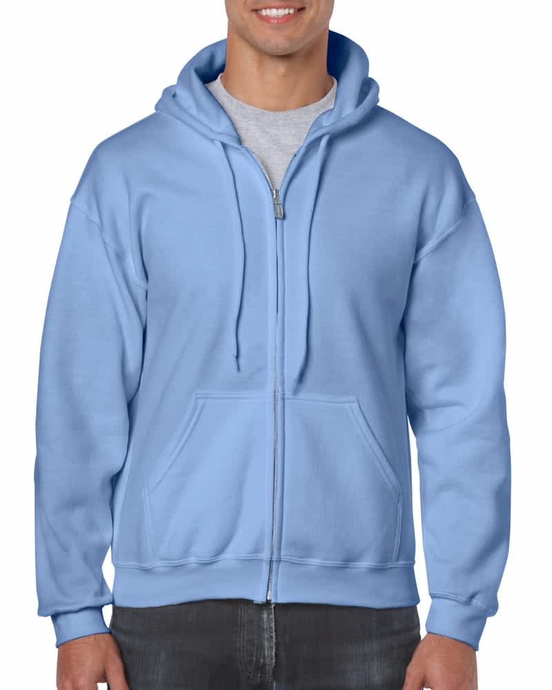 Gildan Heavy Blend Adult Full Zip Hooded Sweatshirt - 18600 Image Carolina Blue
