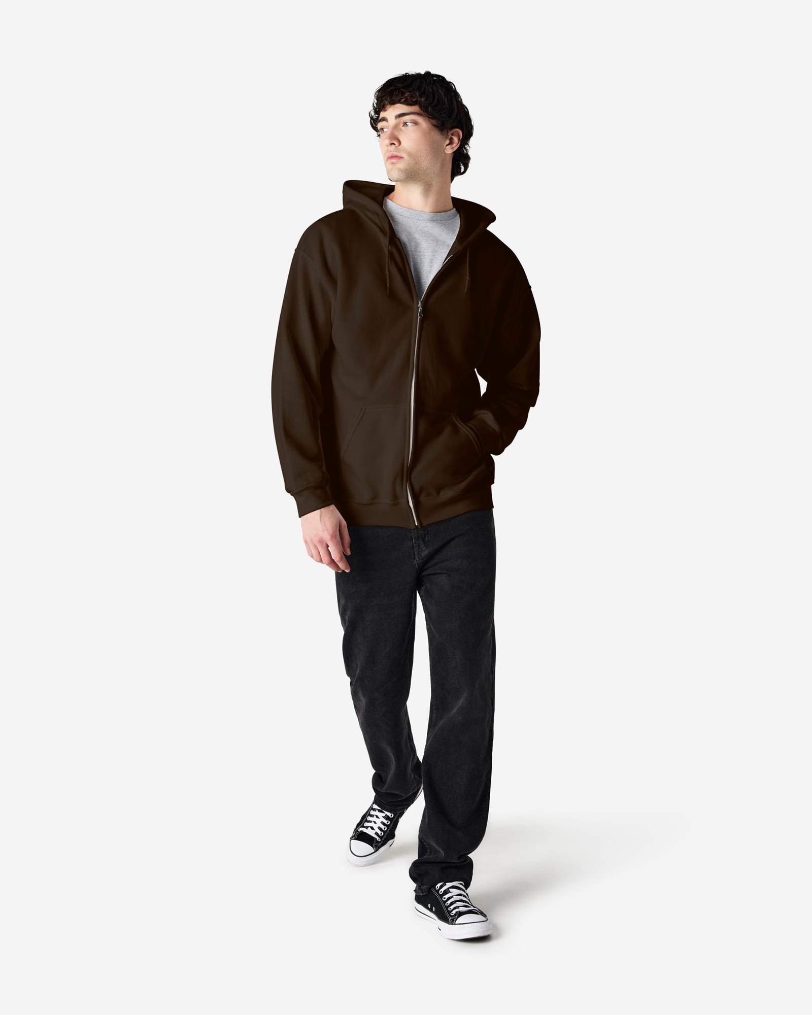 Gildan Heavy Blend Adult Full Zip Hooded Sweatshirt - 18600 Image