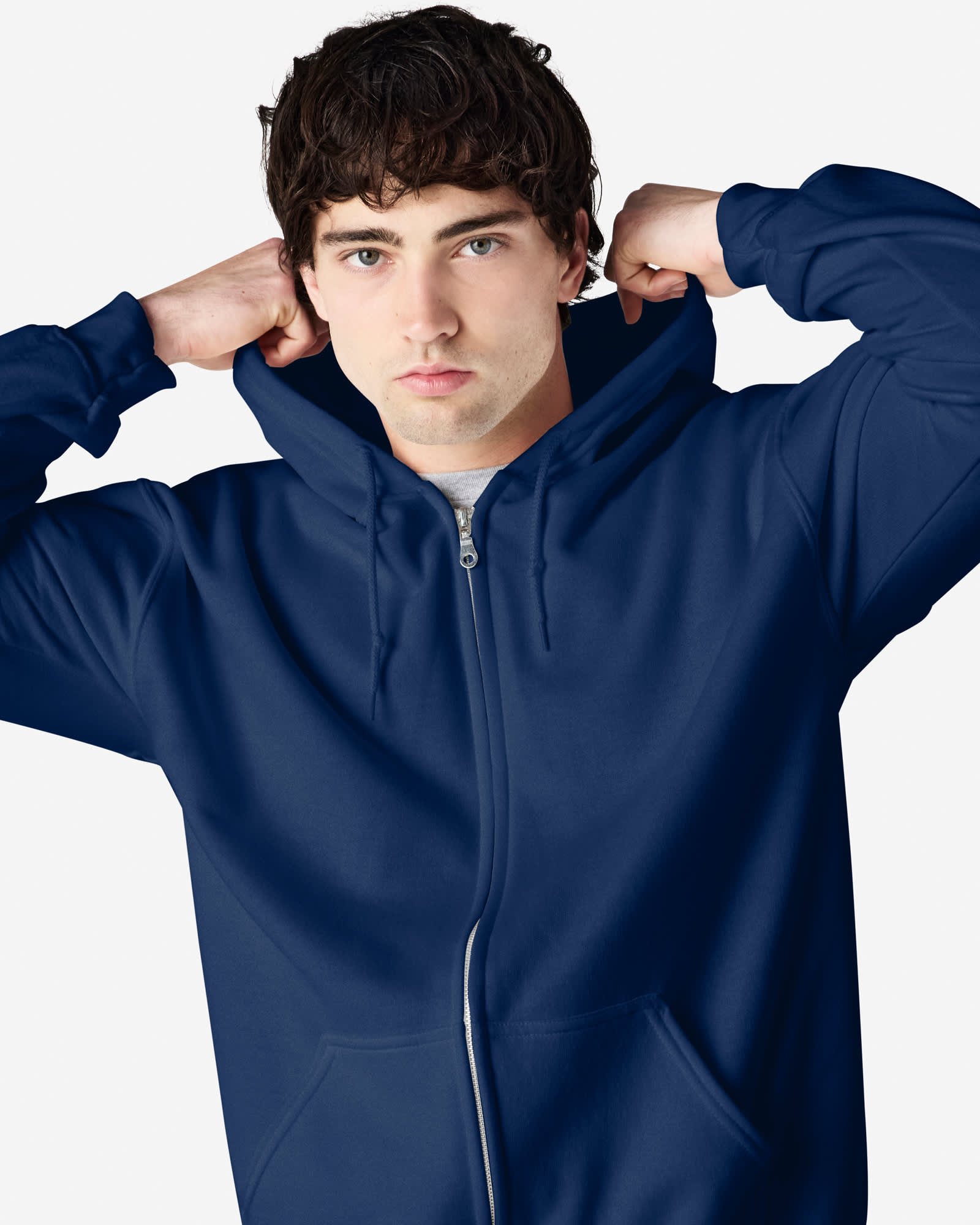Gildan Heavy Blend Adult Full Zip Hooded Sweatshirt - 18600 Image Navy