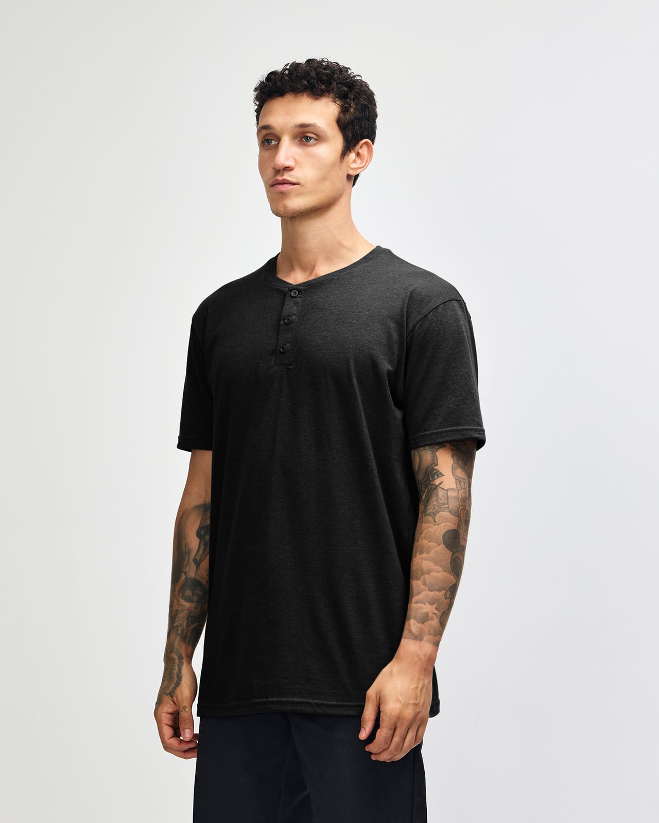 American Apparel CVC Unisex Henley T-shirt GI-2004CVC