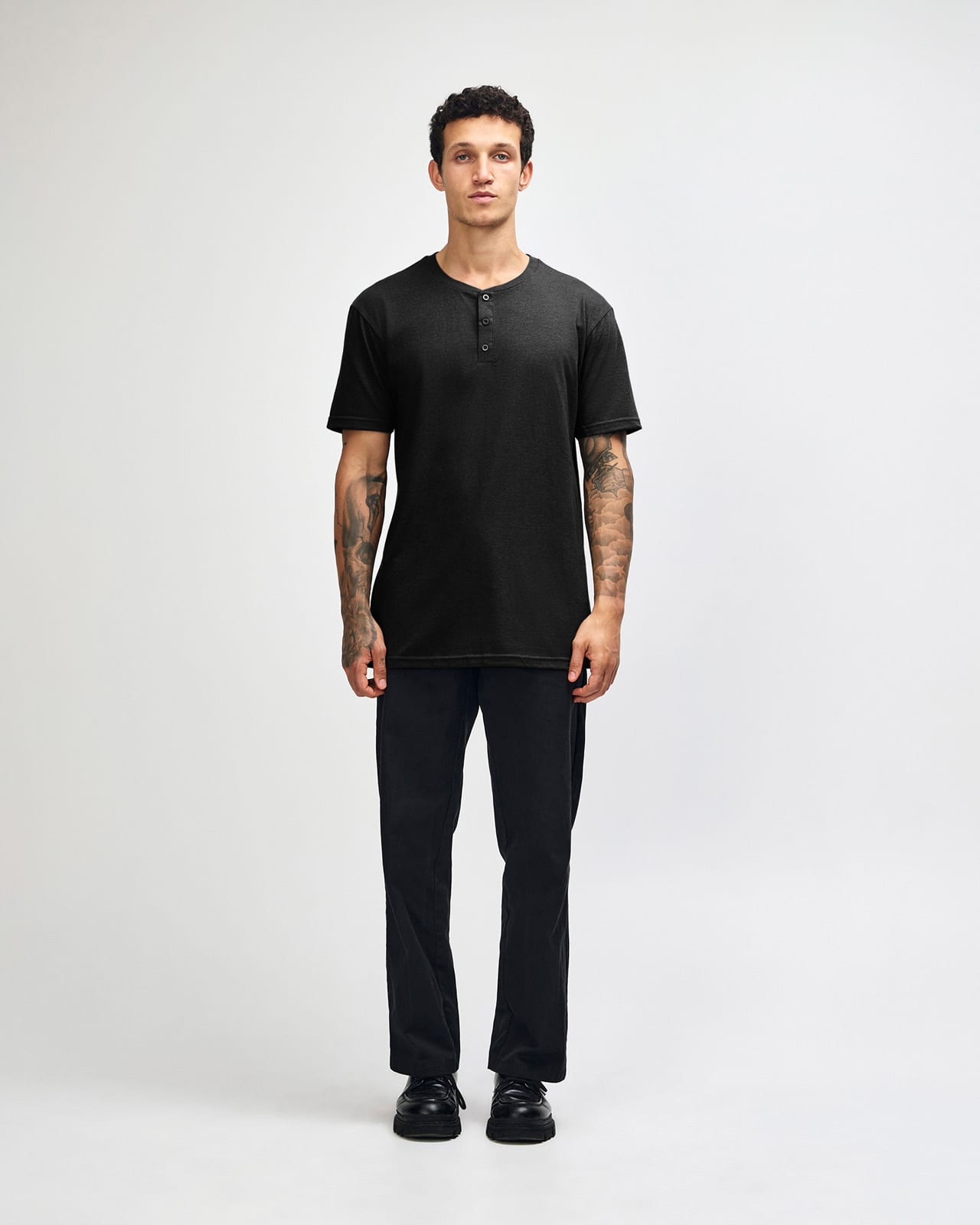American Apparel CVC Unisex Henley T-shirt GI-2004CVC