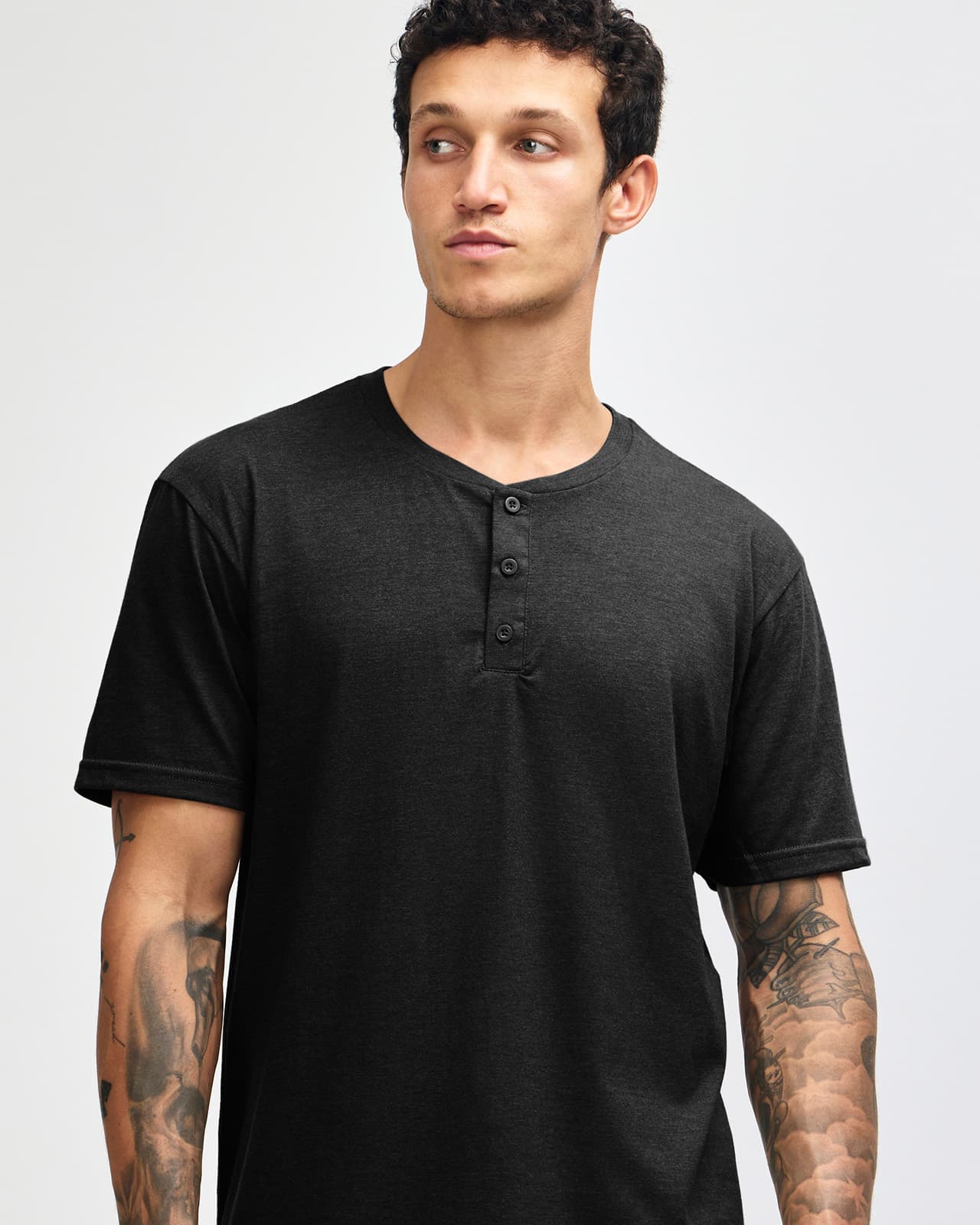 American Apparel CVC Unisex Henley T-shirt GI-2004CVC