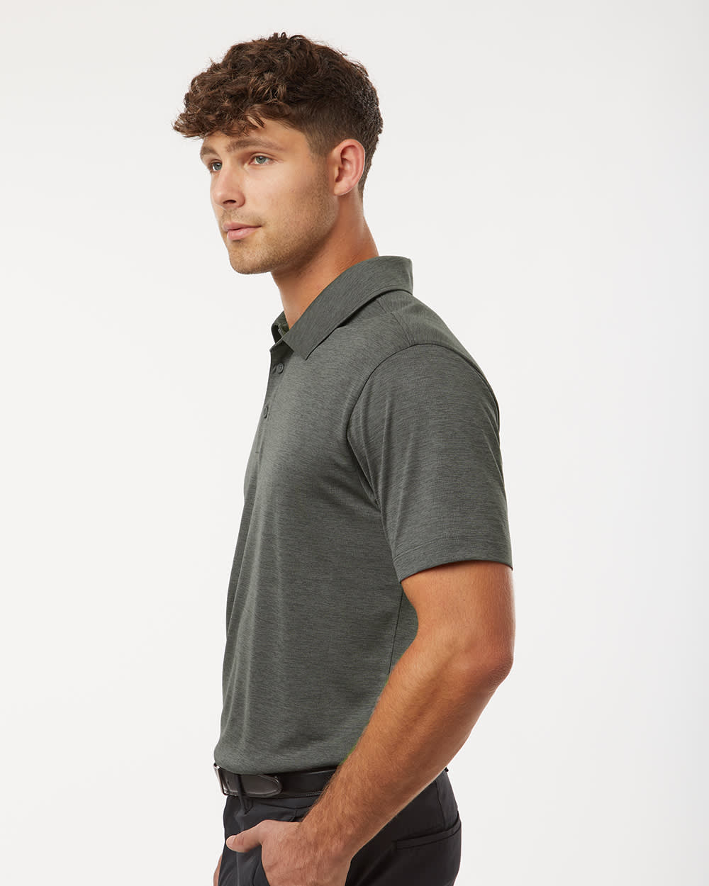Men's Polyester Heather Melange Polo GI-4HM00