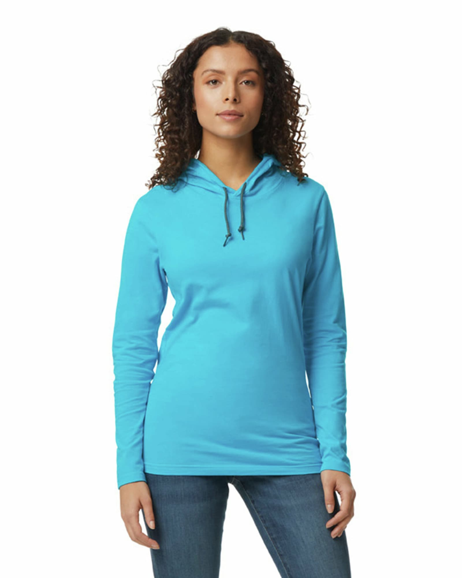 Adult Lightweight Long Sleeve Hooded Tee
