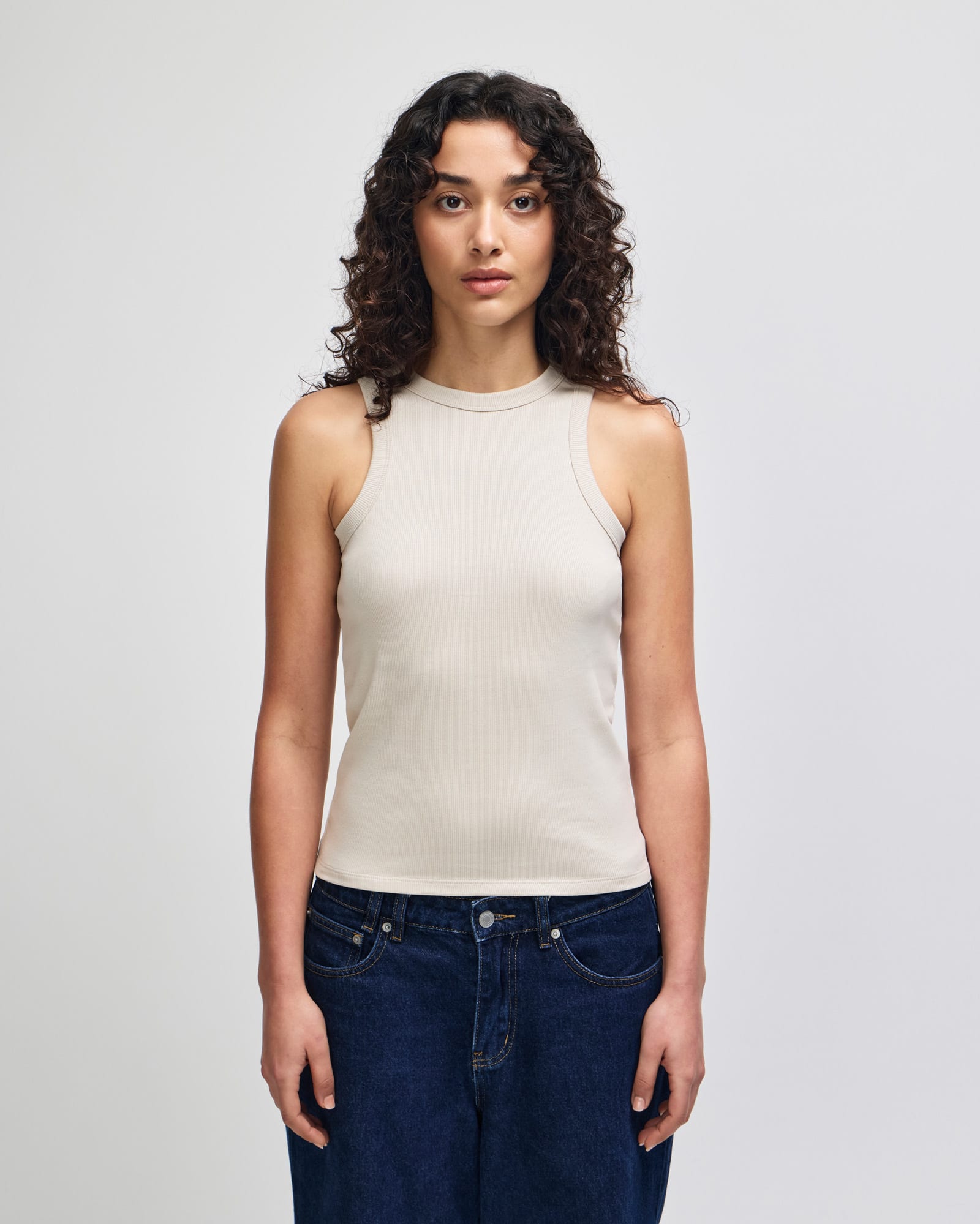 American Apparel Baby Rib Women's Fitted Tank