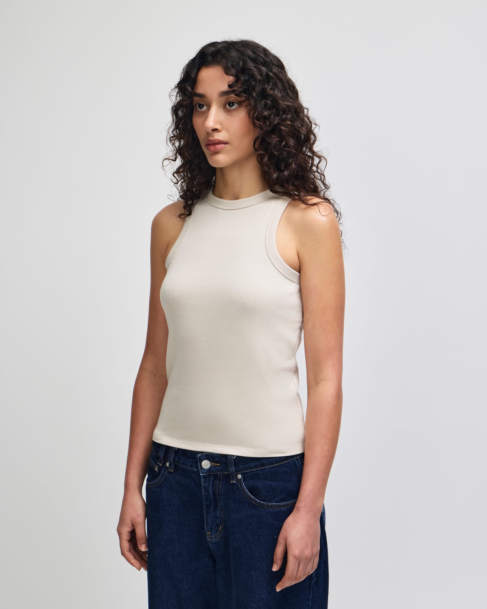 American Apparel Baby Rib Women's Fitted Tank GI-BR2101