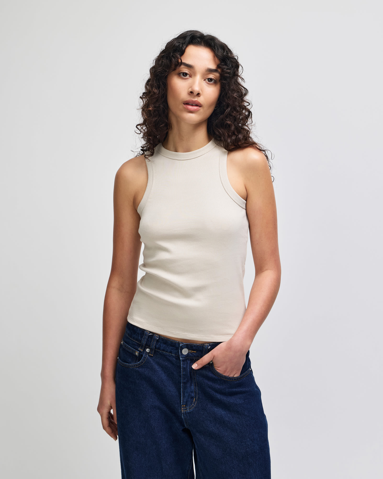 American Apparel Baby Rib Women's Fitted Tank GI-BR2101