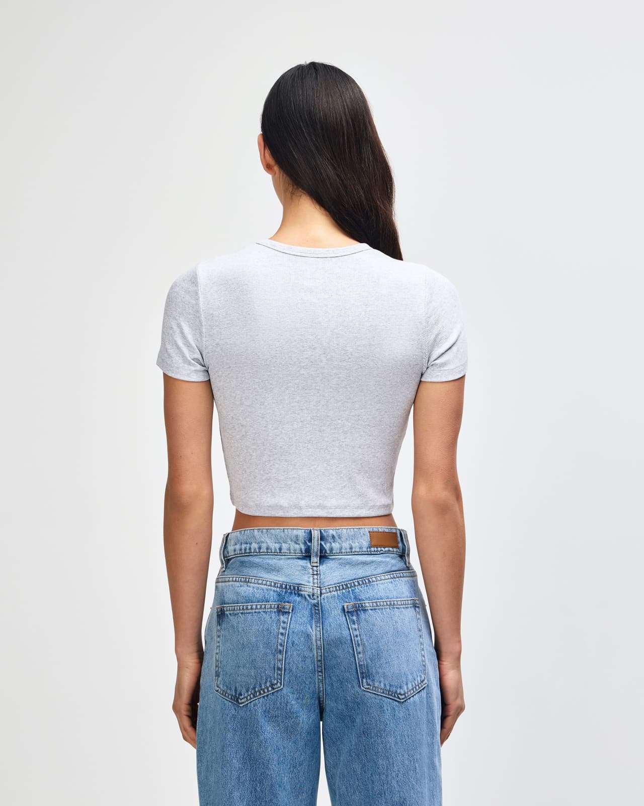 American Apparel Baby Rib Women's Crop Fitted T-Shirt GI-BR210