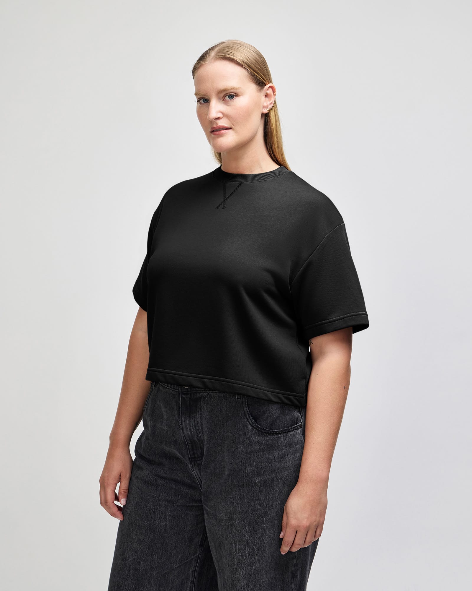 American Apparel French Terry Women's Mid-Length Boxy Top GI-FTCB0
