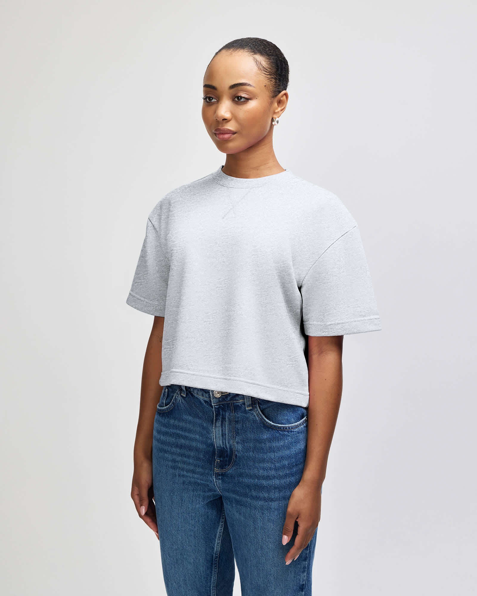 American Apparel French Terry Women's Mid-Length Boxy Top GI-FTCB0