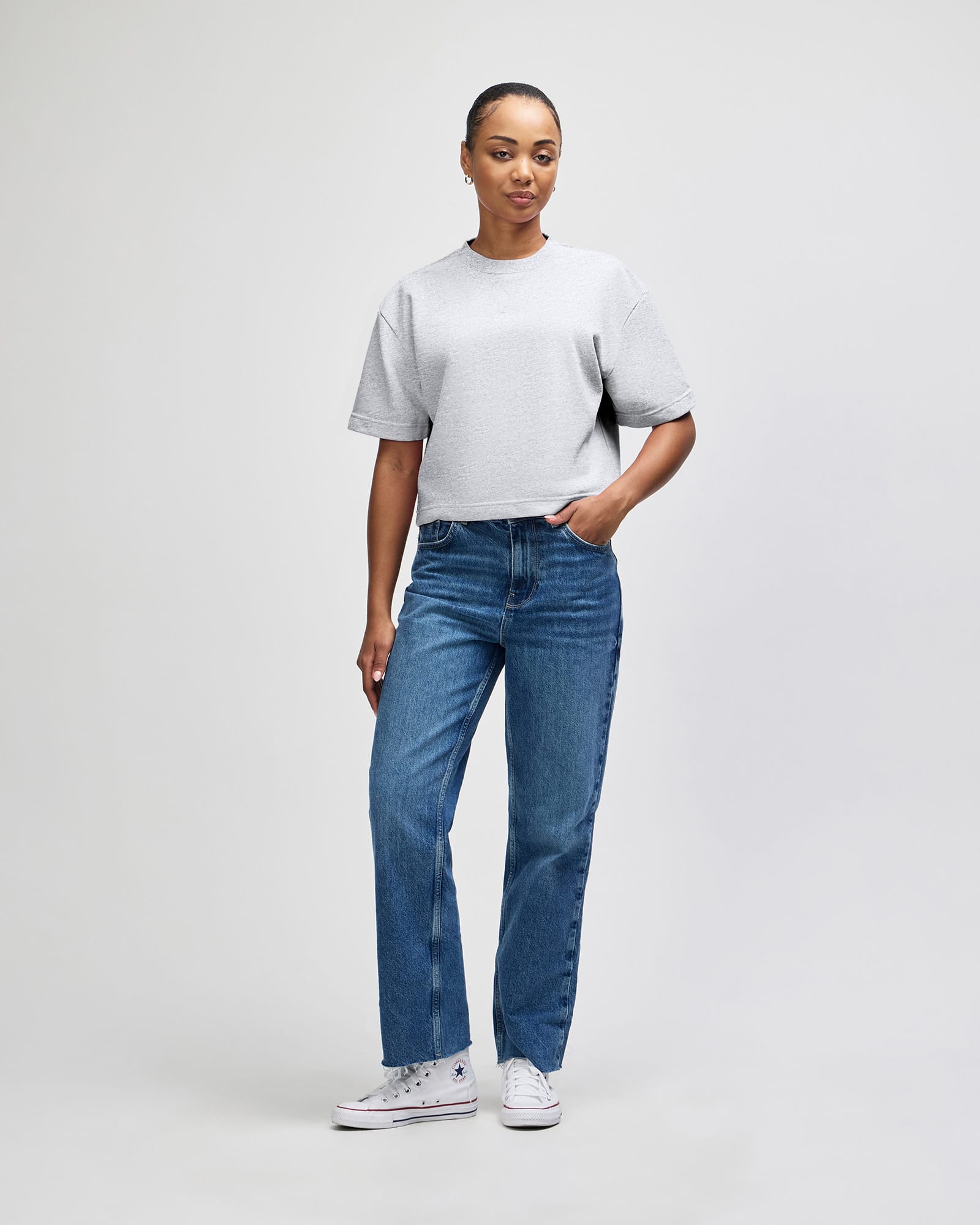 American Apparel French Terry Women's Mid-Length Boxy Top GI-FTCB0