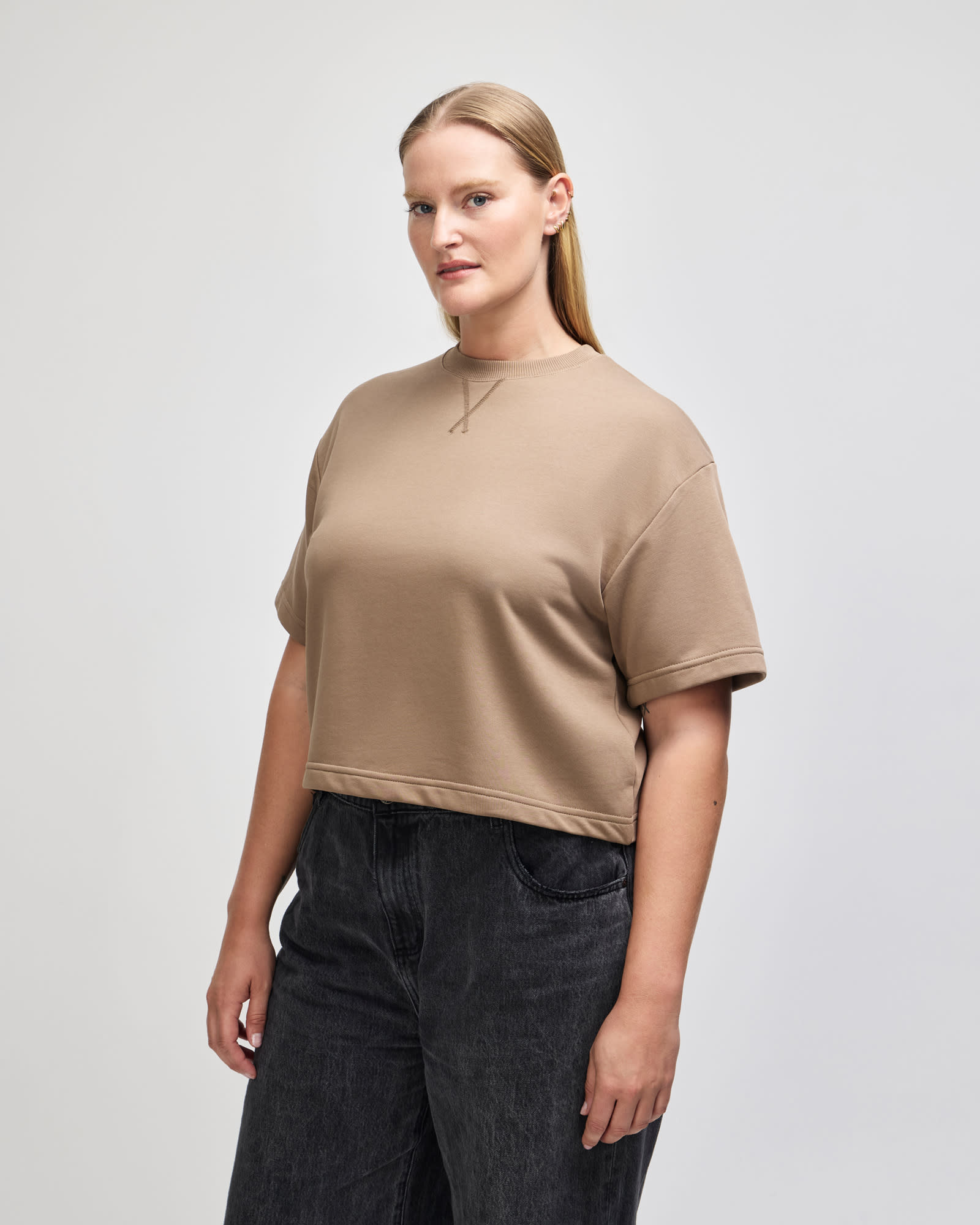 American Apparel French Terry Women's Mid-Length Boxy Top GI-FTCB0