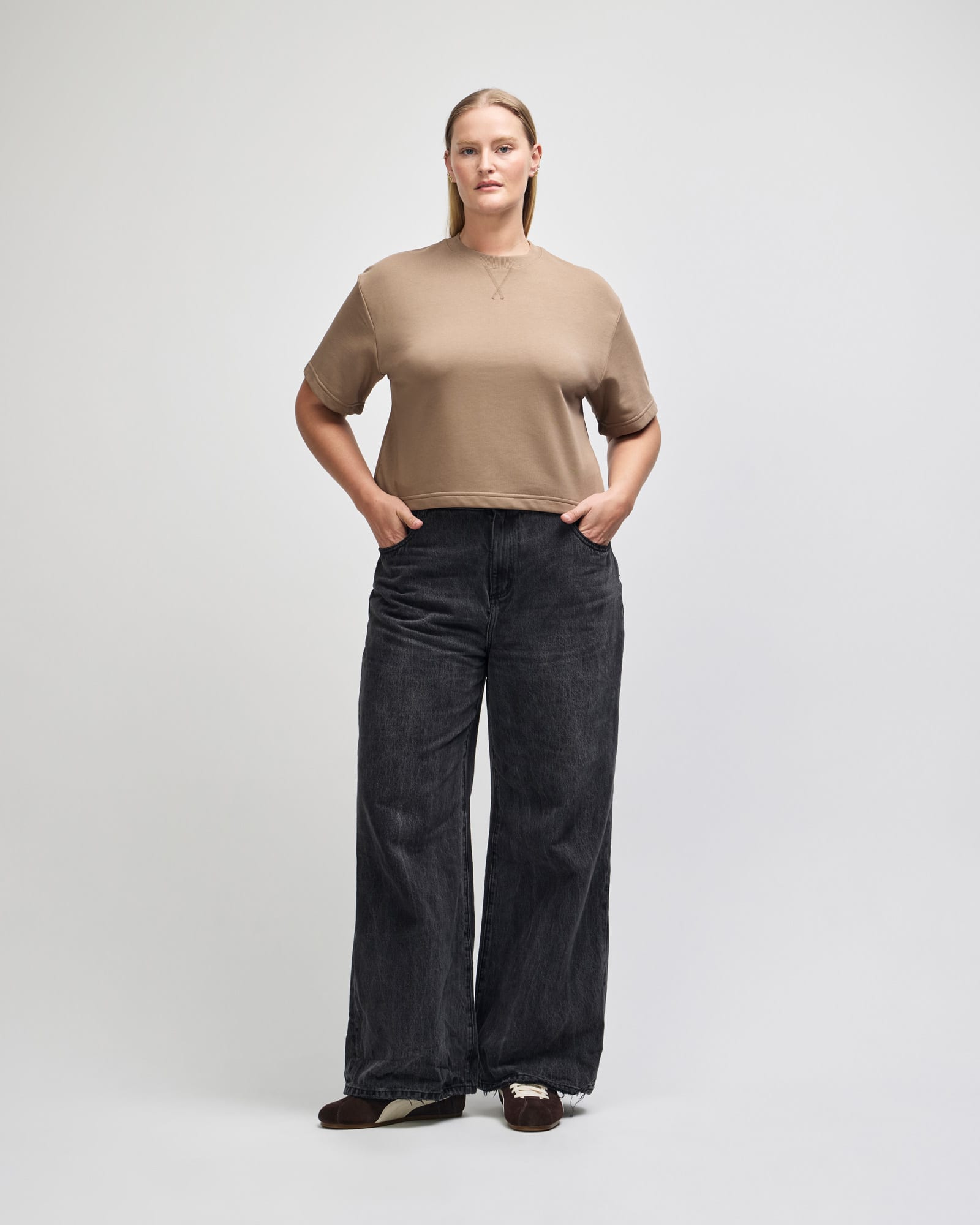 American Apparel French Terry Women's Mid-Length Boxy Top GI-FTCB0