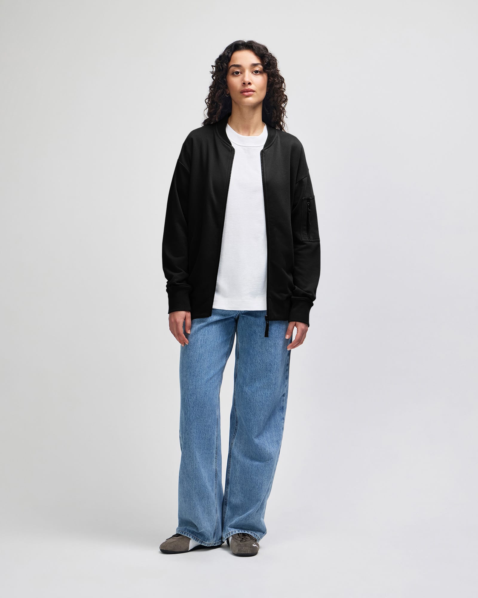 American Apparel French Terry Unisex Bomber Jacket GI-FTJ77