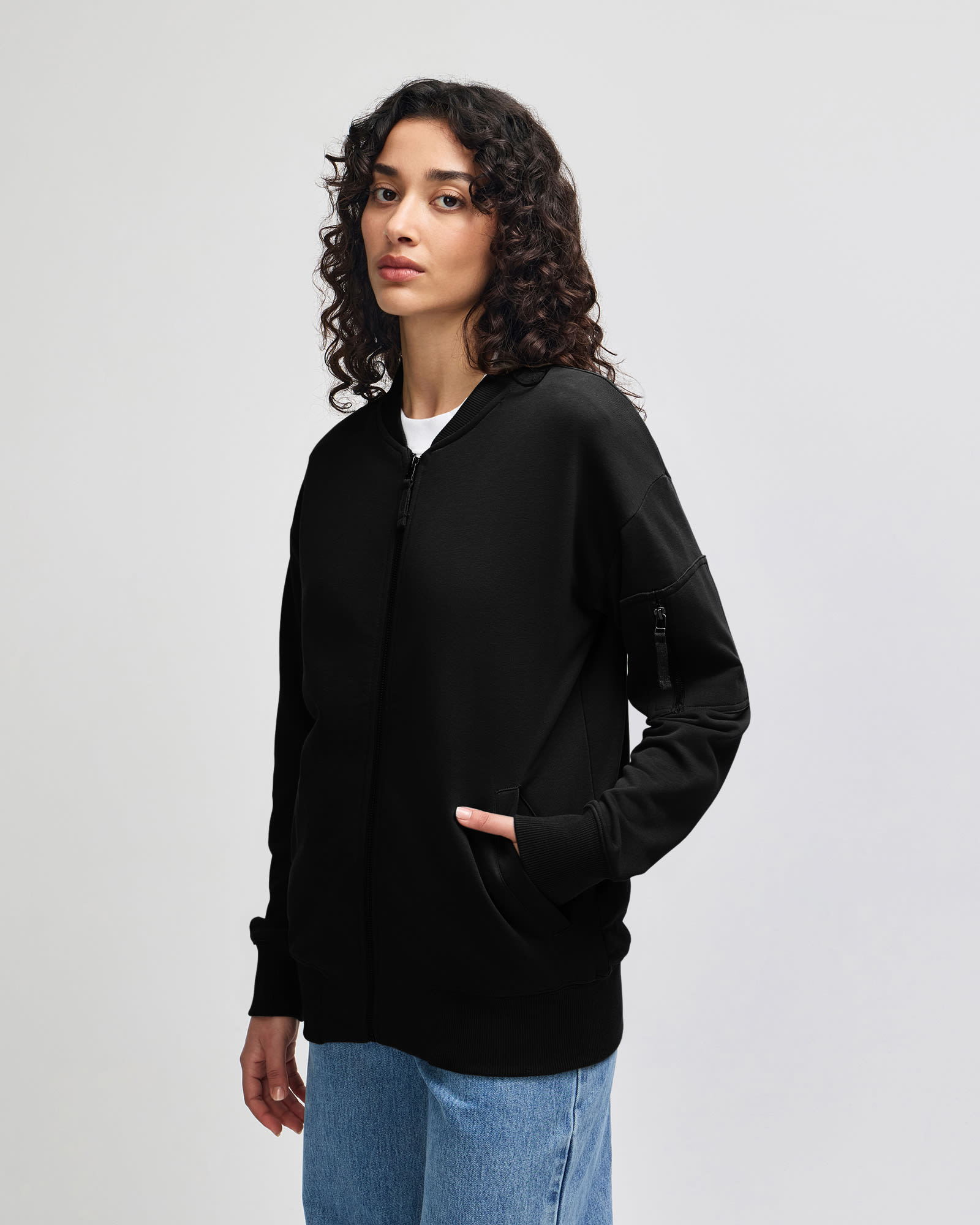 American Apparel French Terry Unisex Bomber Jacket GI-FTJ77