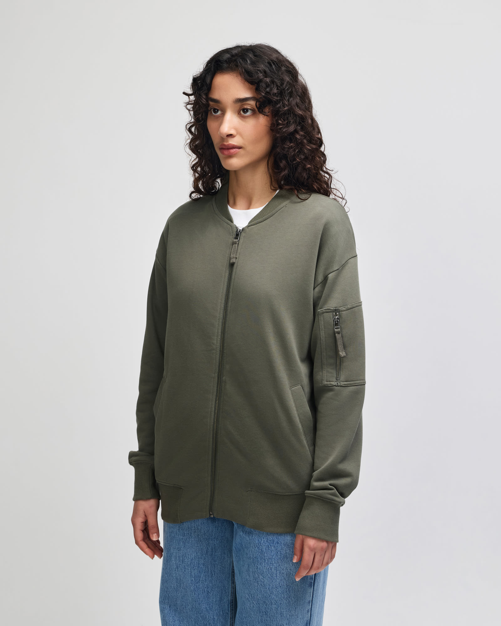 American Apparel French Terry Unisex Bomber Jacket GI-FTJ77