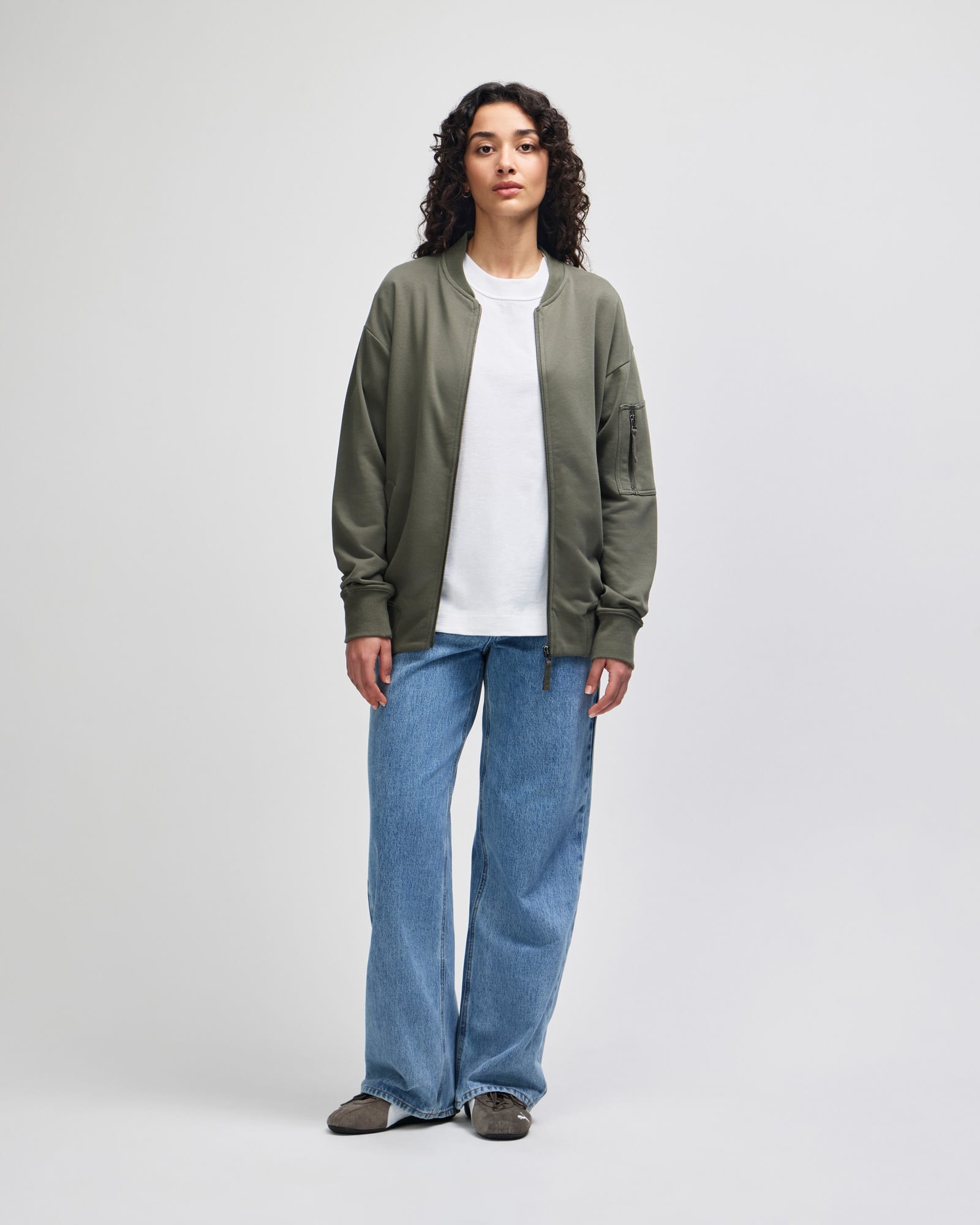 American Apparel French Terry Unisex Bomber Jacket GI-FTJ77