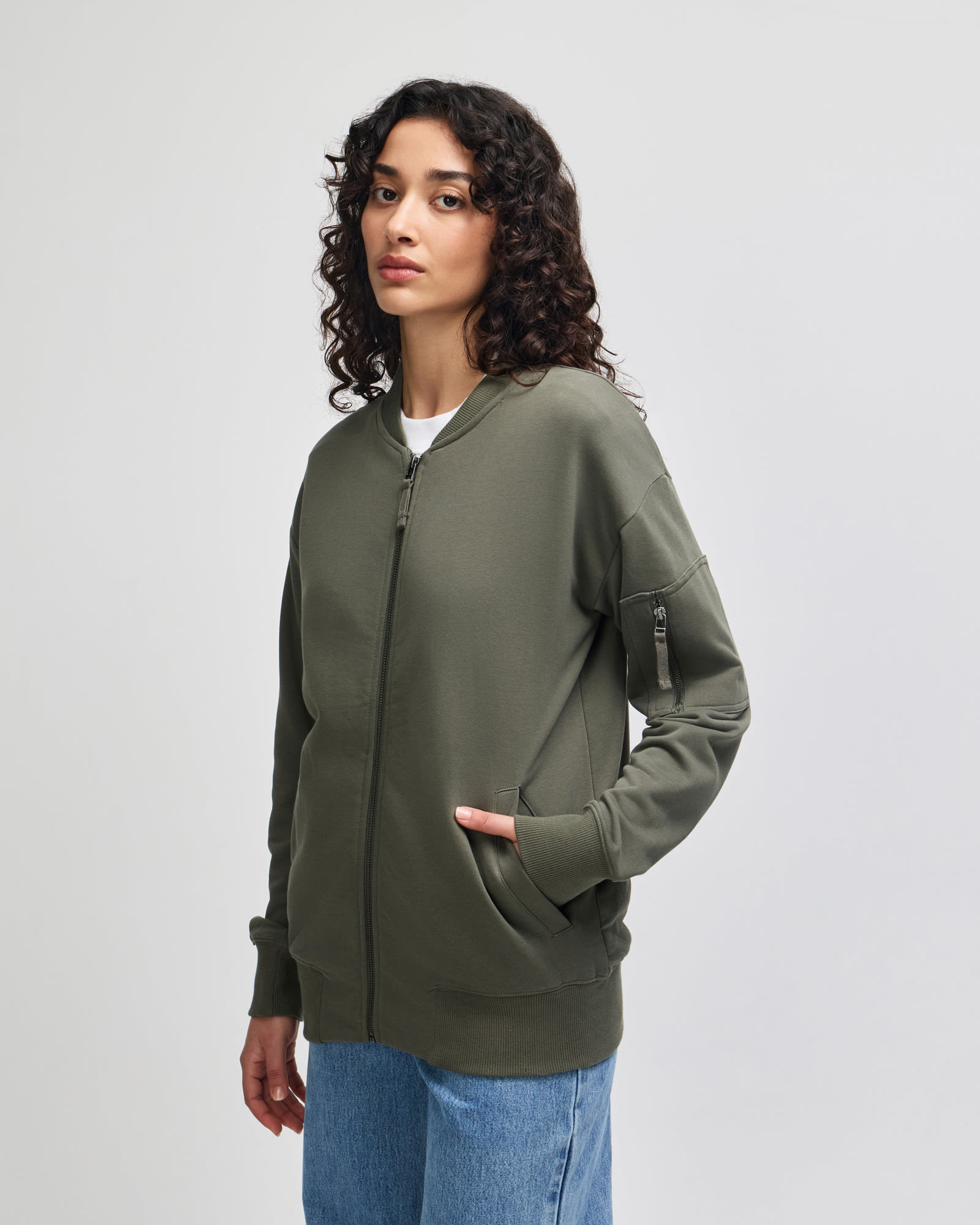 American Apparel French Terry Unisex Bomber Jacket GI-FTJ77