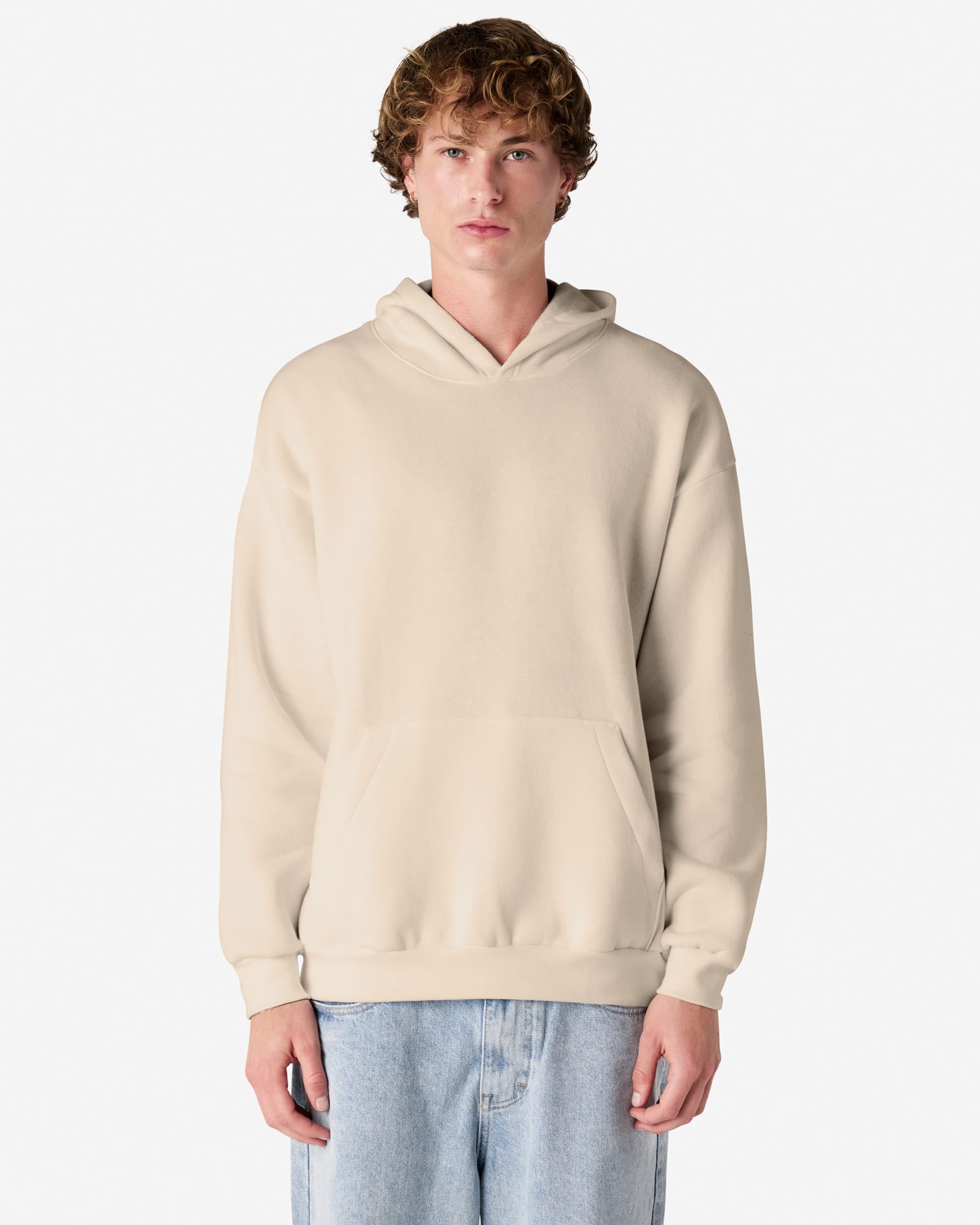 American Apparel Reflex Fleece Unisex Hooded Sweatshirt - RF498 Image Bone