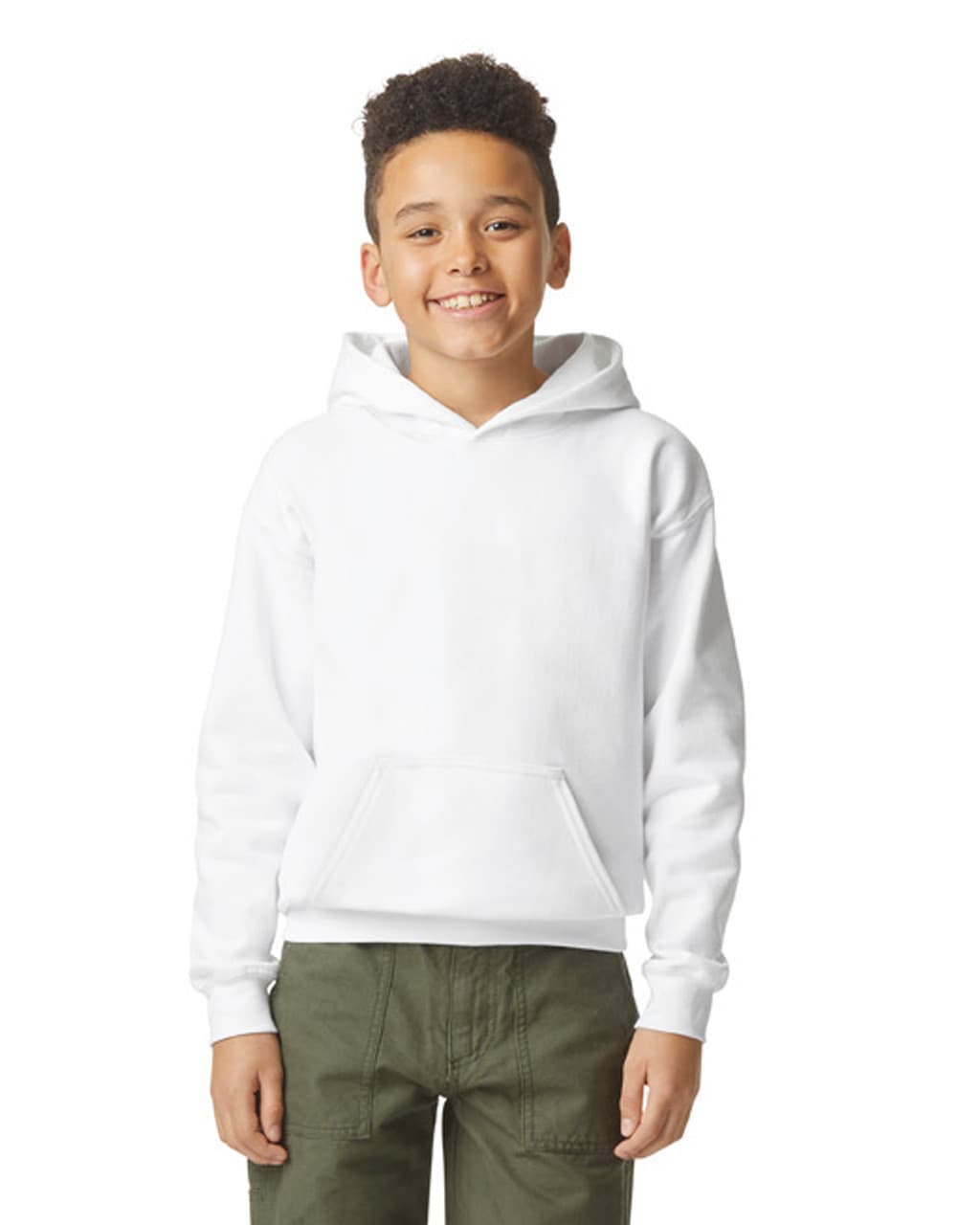Gildan Softstyle Youth Hooded Sweatshirt - SF500B Image White