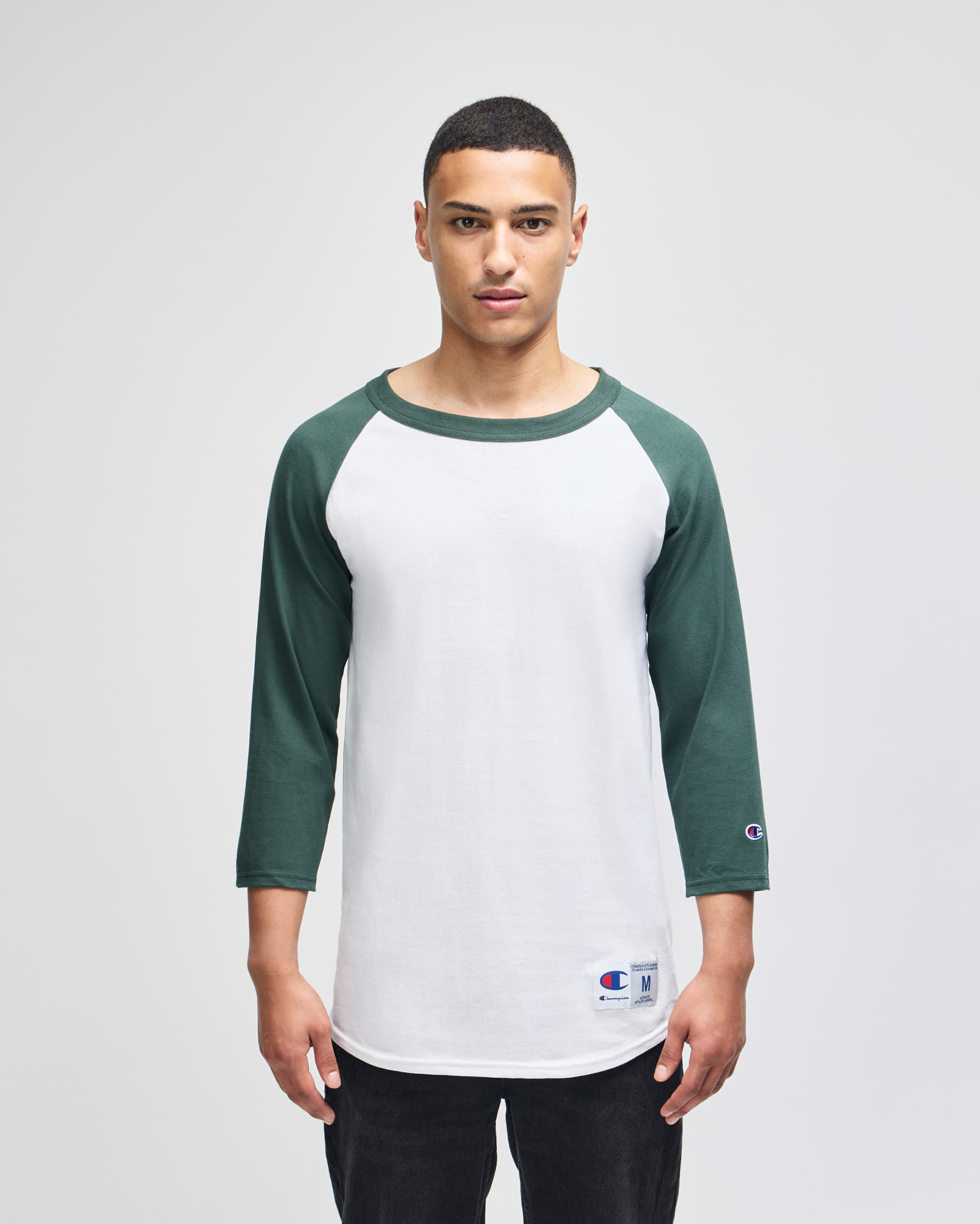 White / Dark Green