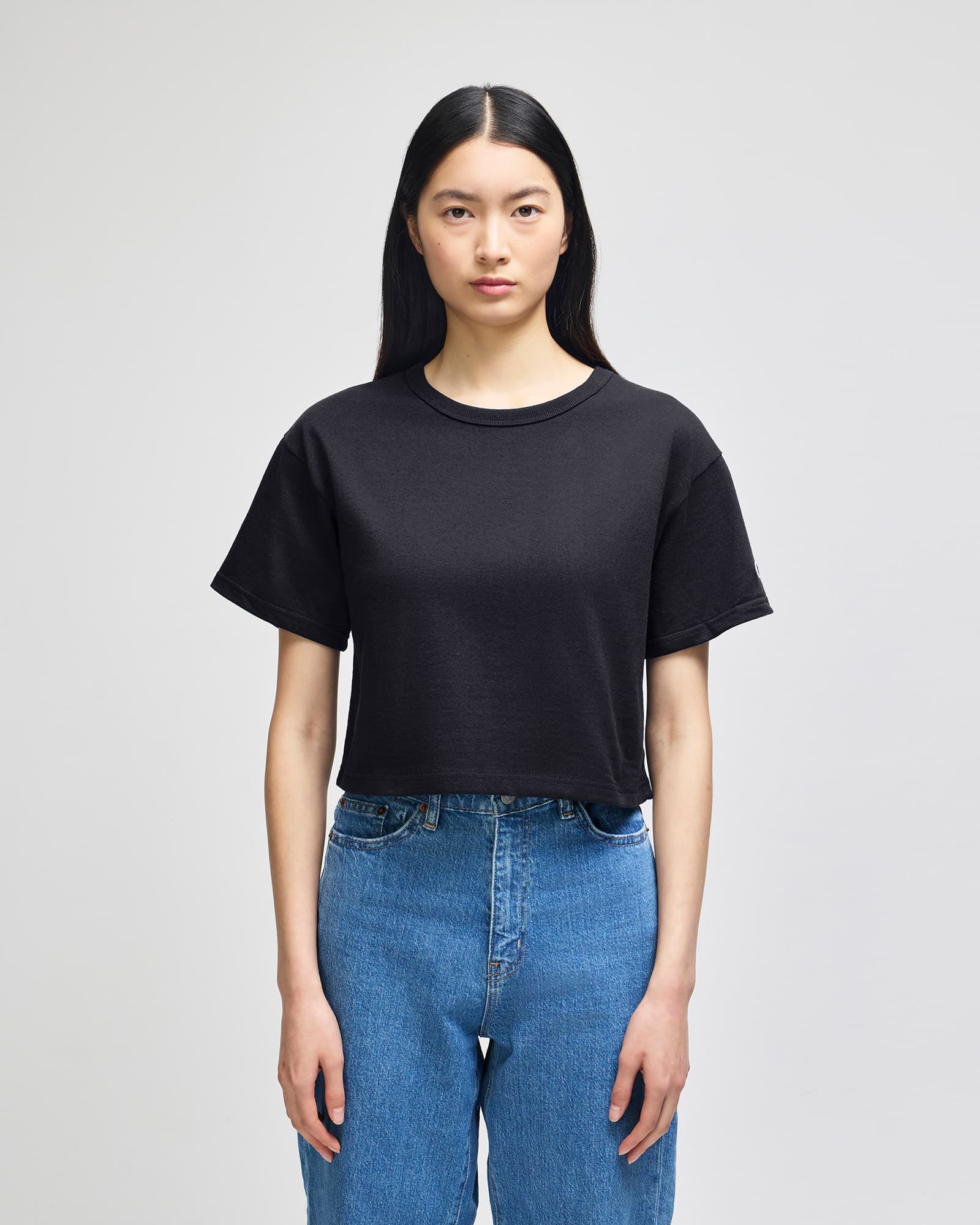 Champion Women's Cropped Short Sleeve Heritage Jersey T-Shirt
