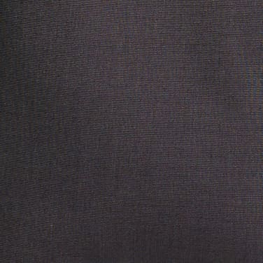 A solid black fabric with a textured finish, featuring a subtle weave pattern. It has a branding logo.