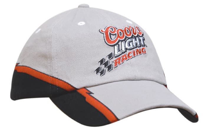 Brushed Heavy Cotton Cap with Contrasting Trim & Flash Embroidery