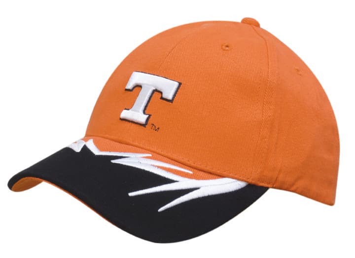Brushed Heavy Cotton Cap with Embroidered Peak Insert