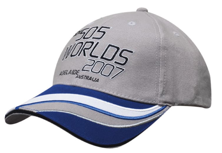 Brushed Heavy Cotton Cap with Inserts & Embroidered Trim