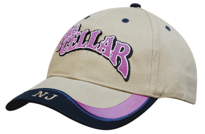Brushed Heavy Cotton Cap with Peak Indent & Embroidery