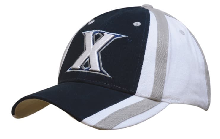 Brushed Heavy Cotton Cap with Indented Contrasting Panels