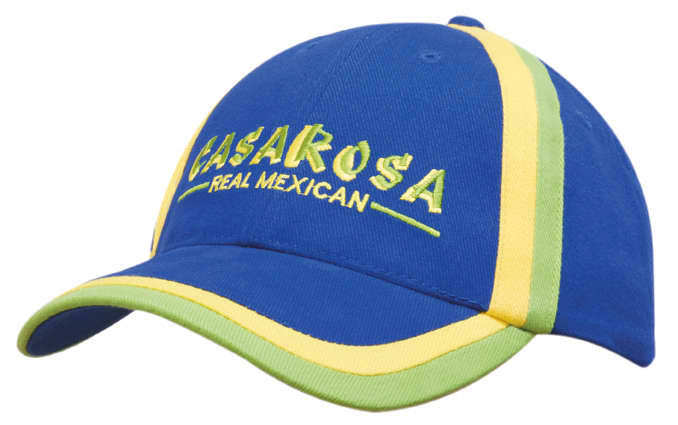 Brushed Heavy Cotton Cap with Inserted Trim to Peak & Crown