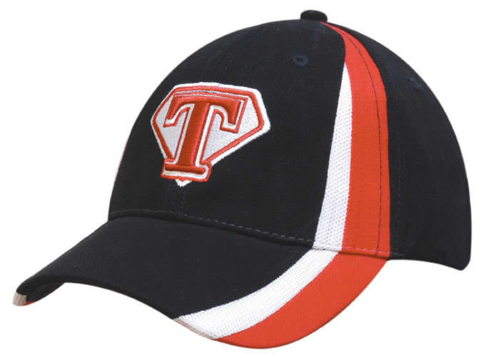 Brushed Heavy Cotton Cap with Inserts on Crown & Peak
