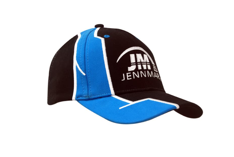 Brushed Heavy Cotton Cap with Fabric Inserts/Embroidery on Crown & Peak