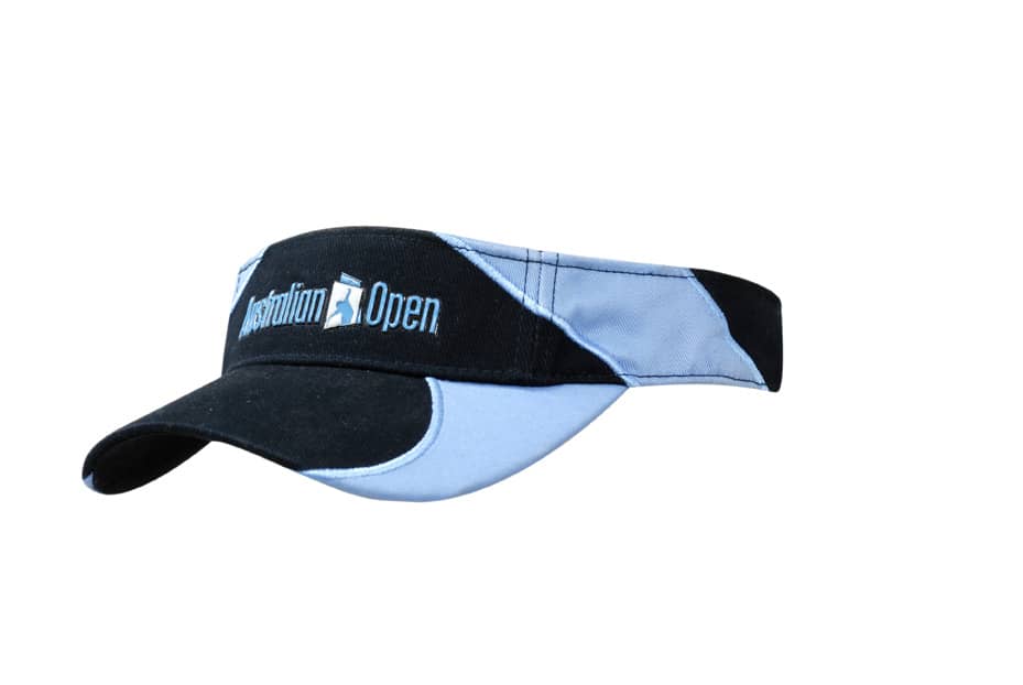 Brushed Heavy Cotton Visor with Fabric Inserts/Embroidery on Peak & Crown