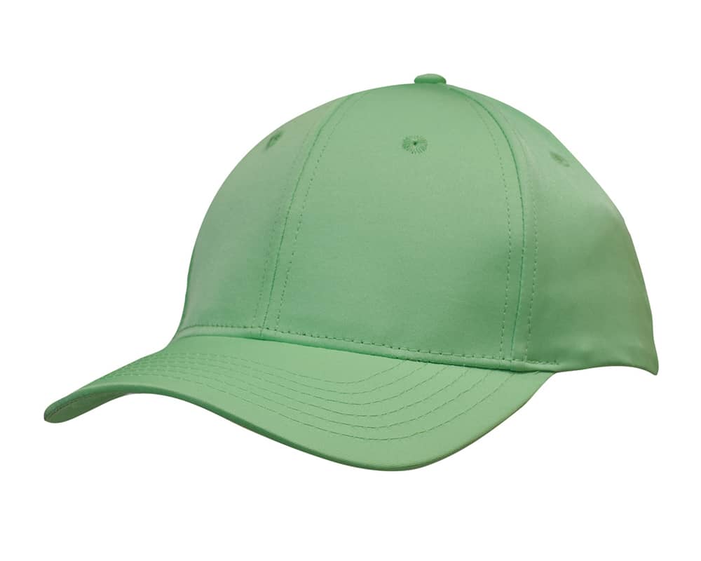 Premium Pioneer Sports Twill HE-3973 A green sports cap with a curved brim and six panels, featuring a logo.