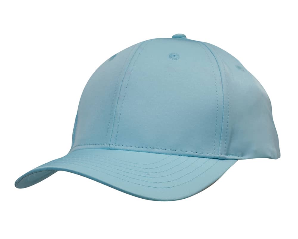 Premium Pioneer Sports Twill HE-3973 A light blue sports cap with a curved brim and a logo on the front.