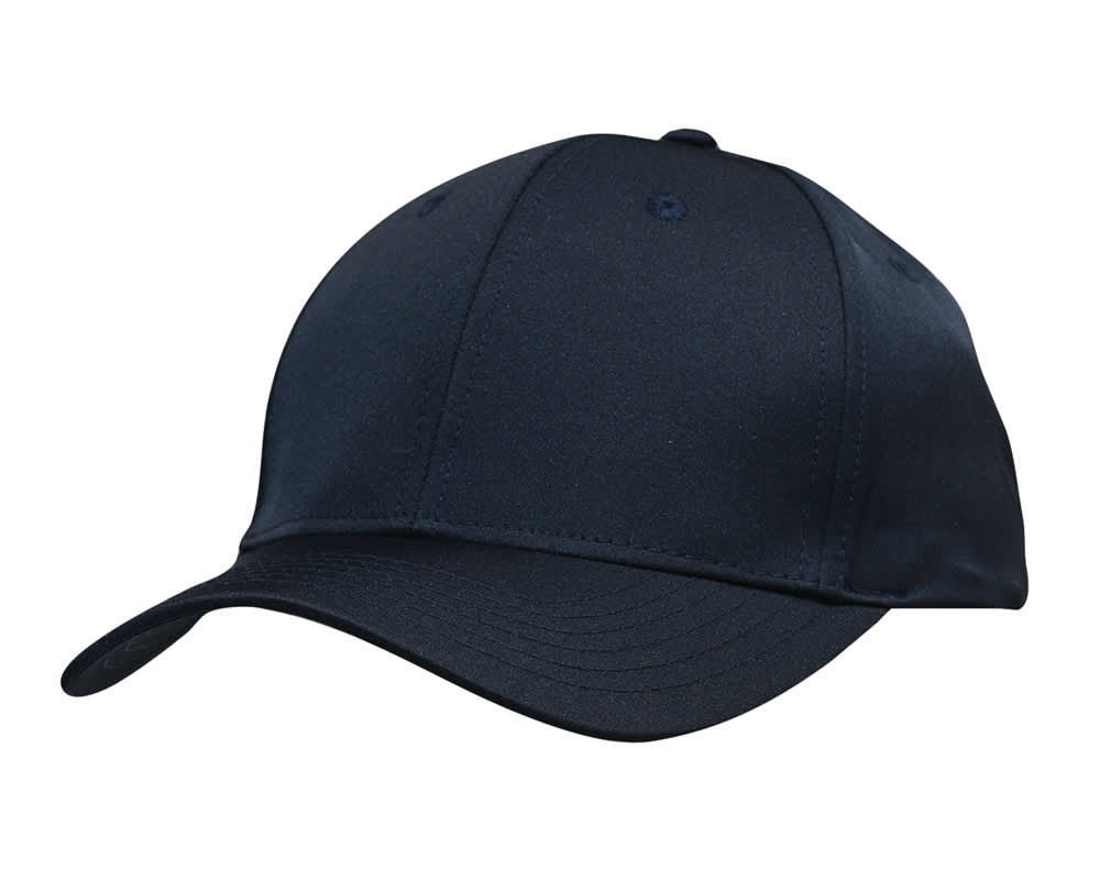 Premium Pioneer Sports Twill HE-3973 A navy blue premium twill cap featuring a curved brim and a logo. Suitable for sports or casual wear.