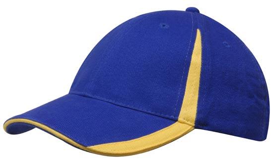 Brushed Heavy Cotton Cap with Inserts on the Peak & Crown H4014 | 