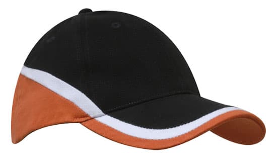 Brushed Heavy Cotton Tri-Coloured Cap H4026 | 