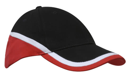 Brushed Heavy Cotton Tri-Coloured Cap H4026 | 