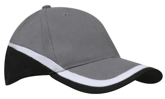 Brushed Heavy Cotton Tri-Coloured Cap H4026 | 